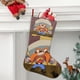 thumbnail image 2 of Sam Bigotes Tema: Calcetines de Navidad, fino lino blanco para colgar en escaleras y chimenea, decoración navideña para el hogar, regalo de Navidad.54cm×38cm, 2 of 5