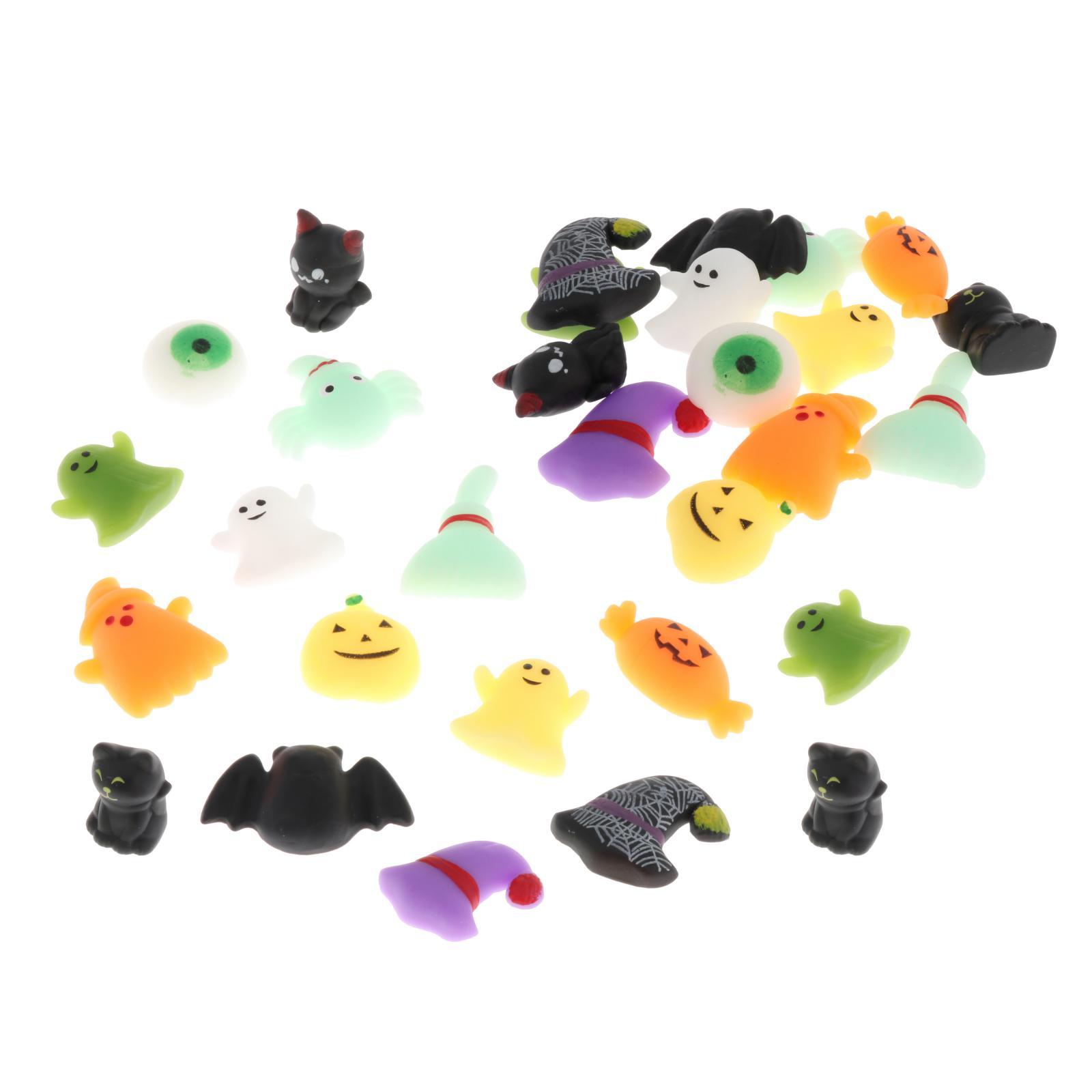 Magideal - 30 Piezas Mini Juguetes Para Exprimir Juguete Sensorial Decoración Fácil De Limpiar Juguete Relajante Suave Interesante Para Favores De Fiesta Bolsas Víspera De Todos Los Santos