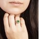 thumbnail image 2 of Anillo ELEGANT CONFETTI París Verde con halo de CZ talla 5, 2 of 4
