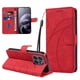 thumbnail image 3 of Funda tipo cartera con tapa para Motorola MOTO G77 5G con tarjetero, soporte y cubierta magnética Rojo, 3 of 4