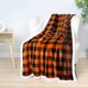thumbnail image 3 of Manta PAVILIA Buffalo Plaid Sherpa negra y naranja, 150 x 200 cm, 3 of 8