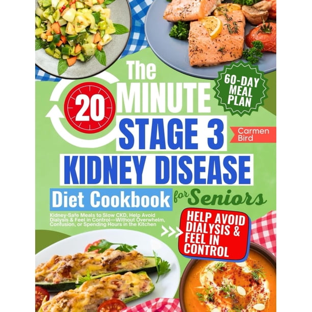 Libro de cocina La dieta de 20 minutos para personas mayores para la enfermedad renal en estadio 3