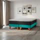thumbnail image 1 of Cama Europea New Top Colchon Resortes 23 Cm 2 Plazas Base Dividida Tela Velvet Turquesa, 1 of 8