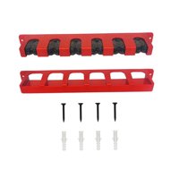 Magideal - Soporte Para Caña De Pescar, Estante De Almacenamiento Para Caña De Pescar, Tienda De 6 Cañas, Soporte Para Caña De Pescar De Montaje En Pared, Organi Rojo