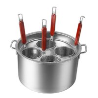 Bothyi - Juego De Colador De Espagueti, Colador Fino, Cesta Para Freír Fideos, Juego De 4 Agujeros