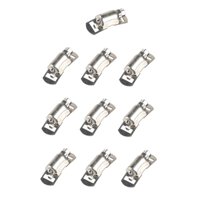Magideal - Abrazaderas De Manguera De 10 Piezas, Sujetadores Fuertes, Sujetadores De Abrazadera De Gusano Para Tubería, Bricolaje, Metal De Acero Inoxidable Para