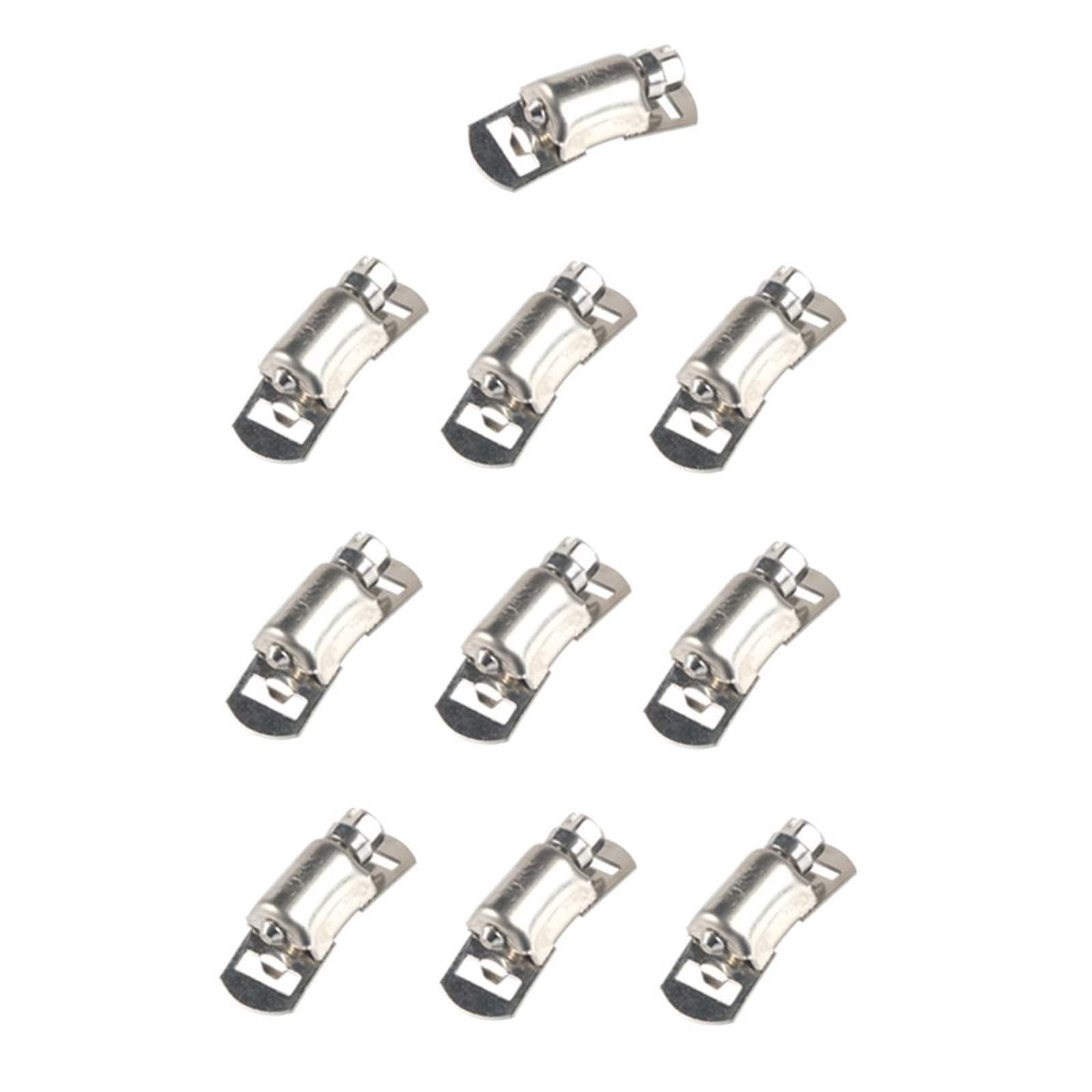 Magideal - Abrazaderas De Manguera De 10 Piezas, Sujetadores Fuertes, Sujetadores De Abrazadera De Gusano Para Tubería, Bricolaje, Metal De Acero Inoxidable Para