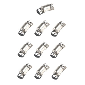 Magideal - Abrazaderas De Manguera De 10 Piezas, Sujetadores Fuertes, Sujetadores De Abrazadera De Gusano Para Tubería, Bricolaje, Metal De Acero Inoxidable Para