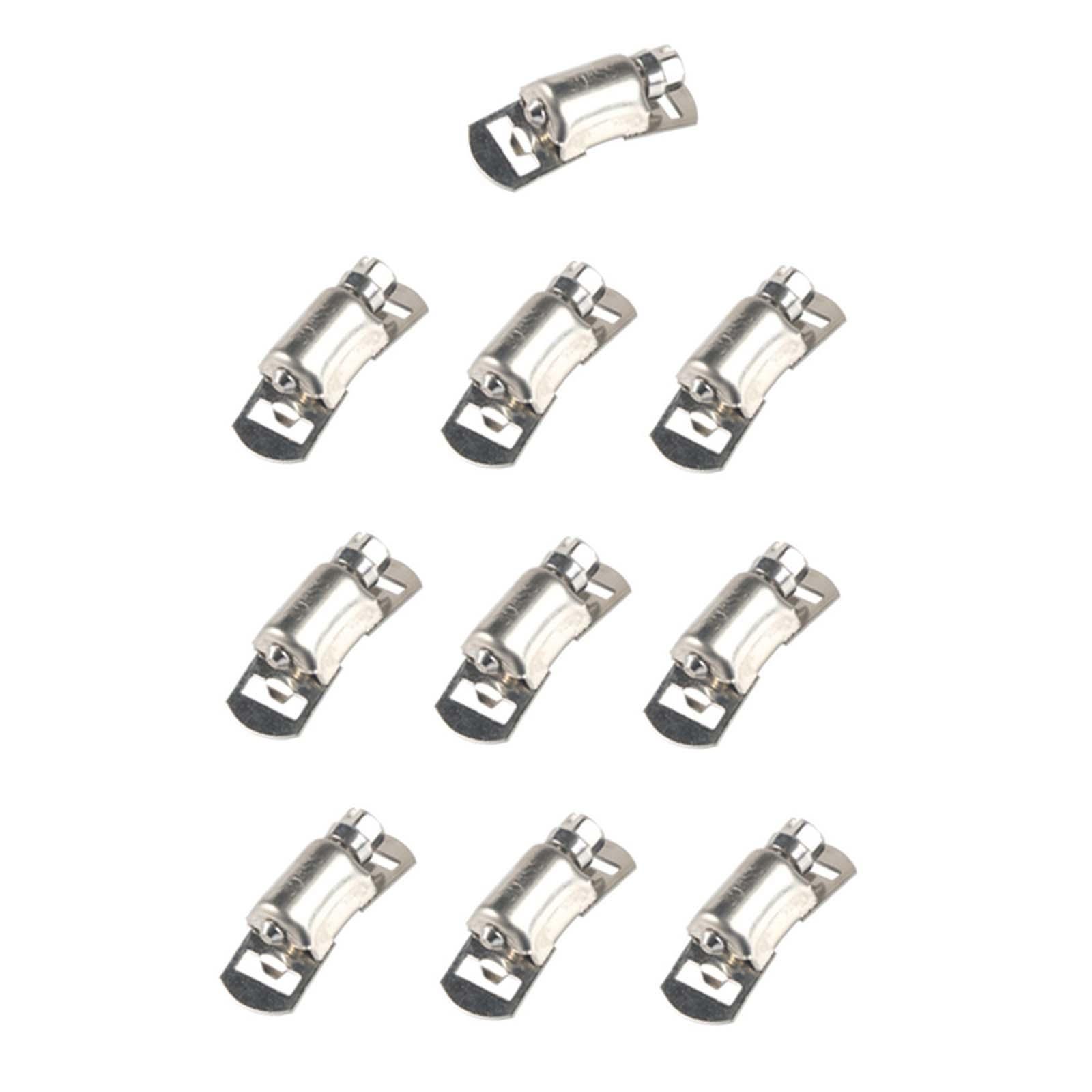 Magideal - Abrazaderas De Manguera De 10 Piezas, Sujetadores Fuertes, Sujetadores De Abrazadera De Gusano Para Tubería, Bricolaje, Metal De Acero Inoxidable Para