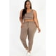 thumbnail image 1 of Conjunto de Camiseta sin Mangas Corta y Pantalones Deportivos de Felpa Francesa de Talla Grande, 1 of 5
