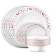 thumbnail image 1 of Corelle Vitrelle Juego de 18 Piezas Navideño para 6 Personas, Vidrio de Triple Capa y Resistente a Astilladuras, Platos y Tazones Redondos Ligeros, ¡Felices Fiestas!, 1 of 7