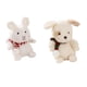 thumbnail image 1 of 2x Encantador Mini Juguete De Peluche Adornos Suaves Regalo Conejo Y Cachorro, 1 of 5