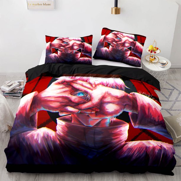 Jujutsu Kaisen Bedding Set Bed Set Aldult Kawaii Kid Bedroom Duvetcover Sets
