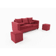 thumbnail image 2 of Sofa princess 3 cuerpos 2 puff felpa, 2 of 5