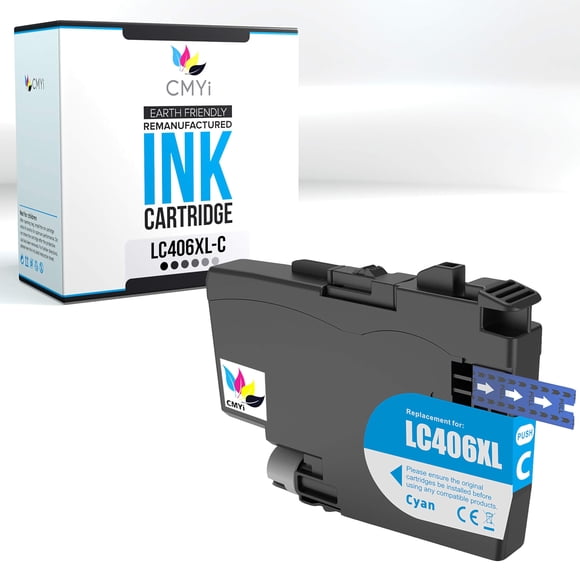 Cartucho de tinta cian CMYi LC406XL para impresoras Brother