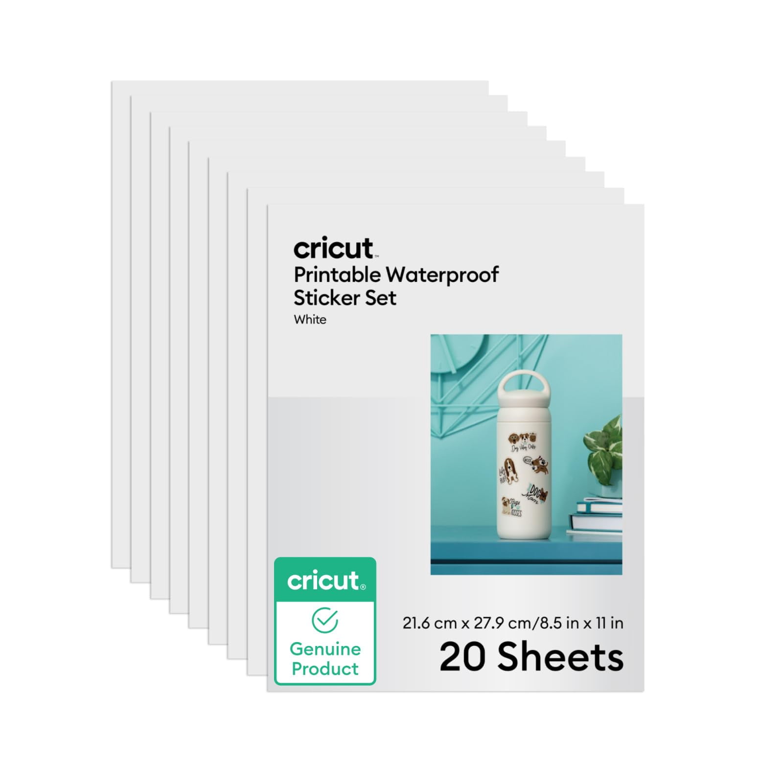 Juego De Pegatinas Cricut Imprimibles A Prueba De Agua, 20 Hojas Blancas A4