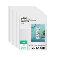 Juego De Pegatinas Cricut Imprimibles A Prueba De Agua, 20 Hojas Blancas A4