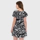 thumbnail image 2 of Vestido Mujer Cuello V Print Manchas Negro Corona, 2 of 5