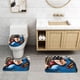 thumbnail image 2 of Superman Juego de 3 alfombras de baño de coral fleece: tapete de baño + alfombra de inodoro en forma de U + funda de tapa de inodoro en forma de O, 2 of 6