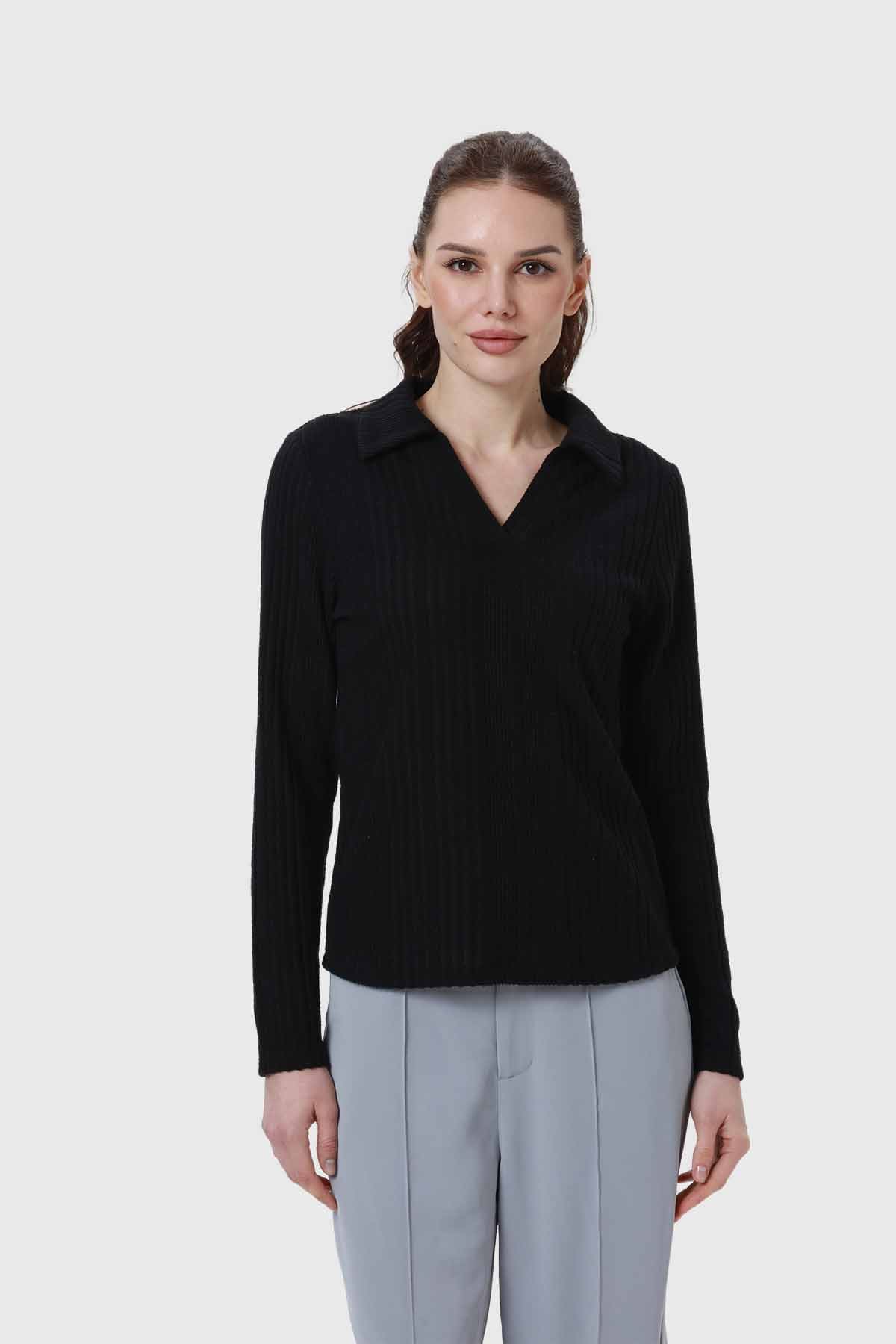 Fashionspark - Polera Mujer Camman Rib Negro