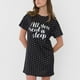 thumbnail image 3 of Camisa de Dormir Mujer Poliéster Puntos Negro Corona, 3 of 5