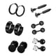 thumbnail image 1 of 6 Pares De Pendientes De Oreja Curve Barbell Helix Inoxidable Piercing Ear Jewelry Black, 1 of 3