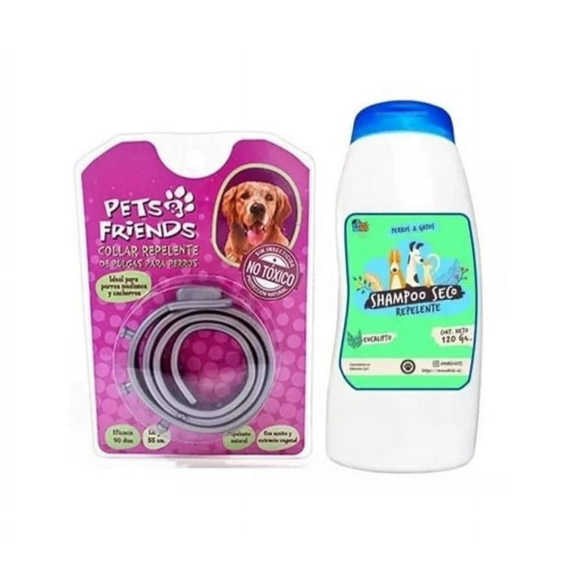Mascokits - Mini Kit Para Perro Collar Antipulgas + Shampoo Repelente
