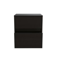 Fmfurniture - Velador 2 Cajones Fm-024N - Negro