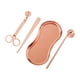 thumbnail image 1 of Accesorio Para Velas, Cortador De Mecha, Apagavelas, Multiusos, Con Bandeja De Almacenamiento, Oro Rosa, 4 Uds., 1 of 3