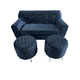 thumbnail image 3 of Sofa New Dos Cuerpos Mas Dos Puff Negro Felpa, 3 of 3