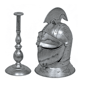 Muebles Santa Ana - Casco Medieval Casco Caballero Silver Con Soporte