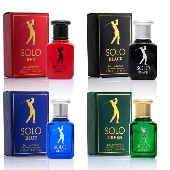 Set de fragancias NovoGlow Solo para hombre EDP 30 ml x 4 Woody Citrus