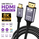 thumbnail image 1 of Cable Adaptador USB Tipo C A HDMI 8K Ultra HD 1.8m Compatible Notebook Tablet Monitor TV Proyector, 1 of 3
