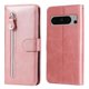 thumbnail image 1 of Funda tipo cartera para Google Pixel 8 Pro con bolsillo con cremallera y ranuras para tarjetas – Función de soporte Rosa, 1 of 6