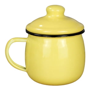 Bothyi - Taza Esmaltada Para Beber, Taza De Té, Taza De Jugo Para Oficina, Cocina, Picnic, Amarillo