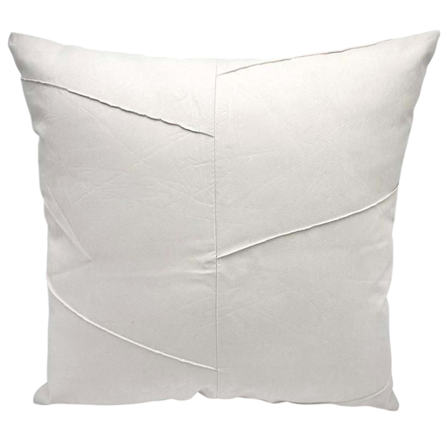 Wyj Hogar - Pack De 02 Fundas De Cojín De Semicuero Sintético 50x50 Cm Crema