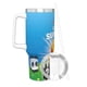 thumbnail image 3 of Simulador de Mascotas Vaso aislado de acero inoxidable con asa, diseño temático, regalo para familia, amigos y fans; incluye pajita y encaja en el portavasos estándar, 40 oz, 3 of 6