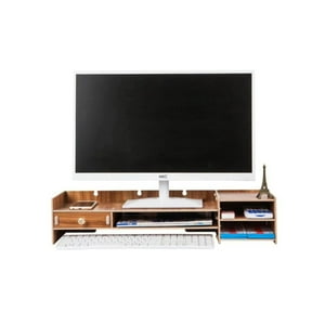 Importadora Usa - Base De Monitor Organizador Para Escritorio Multiuso Café