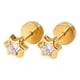 thumbnail image 1 of Aros Abridores Estrella 6 Puntas 5 Mm Oro 18k Circón Bebé, 1 of 7