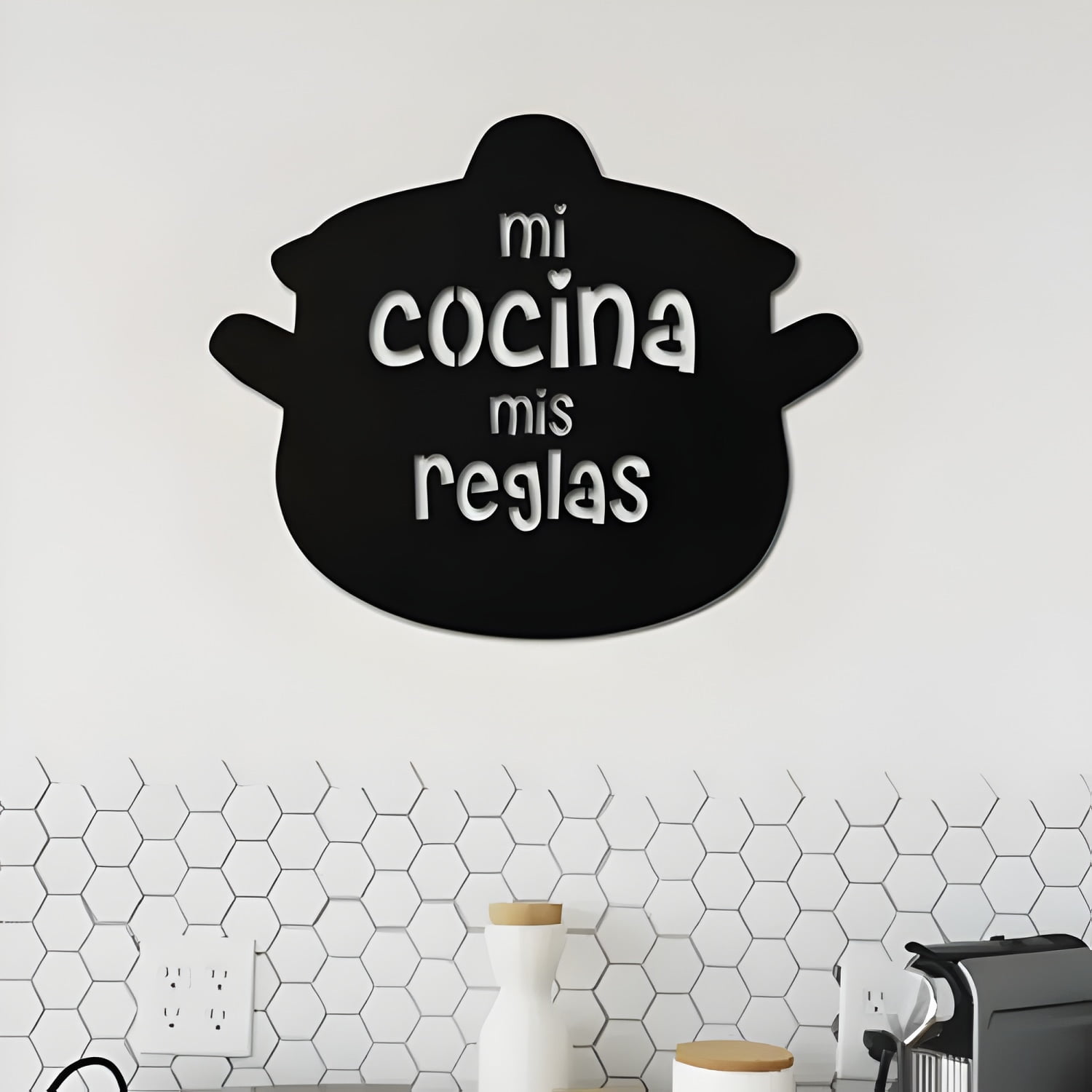 Genérico - Cuadro Cocina Mis Reglas En Madera