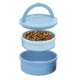 thumbnail image 1 of Juego de 2 tazones portátiles para perro KindTail de 950 ml con tapa, 1 of 9