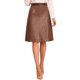 thumbnail image 1 of INSPIRE CHIC Falda de Mujer de Cuero Sintético Línea A Cintura Alta Vintage Lápiz Midi Falda L Marrón, 1 of 6