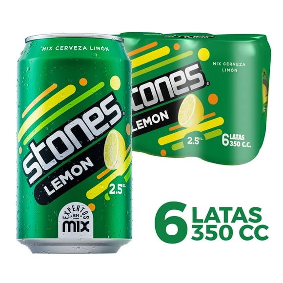 Cerveza Limón 2,5° Pack 6 Lata, 350 ml