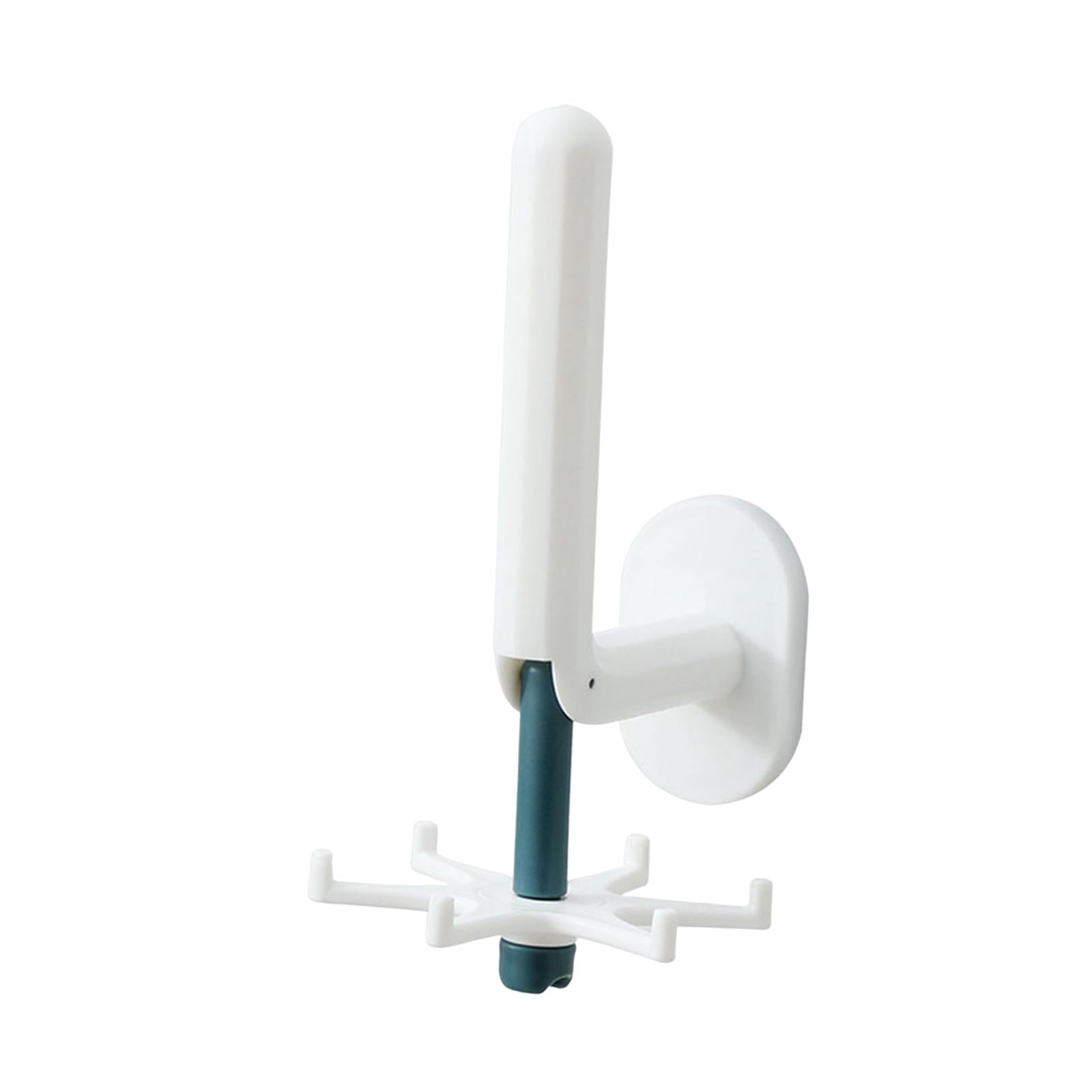 Bothyi - Gancho Para Utensilios De Cocina Montado En La Pared 6 Ganchos Gancho Para Puerta Para Armario Doméstico Blanco Y Azul