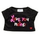 thumbnail image 2 of Polera Build a Bear negra mensaje Te amo más, 2 of 3