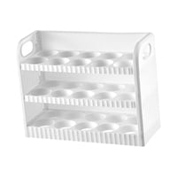 Magideal - Portahuevos De 3 Niveles Para Refrigerador, Contenedor De Huevos, Bandeja Para Huevos, Organizadores De Huevos Para Encimera, Despensa, Estante De Blanco