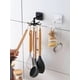 thumbnail image 1 of 1pc Rotatable ABS Hanging Storage Rack, Classic Black Kitchen Hanging Storage Rack For Home, 1 of 3