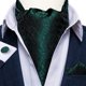 thumbnail image 4 of Corbata Gruesa Ascot, Anillo Dorado, Paño Y Colleras Hombres verde Talla Única, 4 of 6