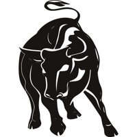 Rienda Libre Graphics - Decomural Charging Bull Farmyard Animals Ws-17473