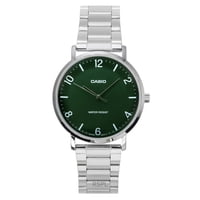 Casio - Reloj Quartz Para Hombre Standard Análogo Acero Inoxidable Dial Verde Mtp-Vt03D-3B